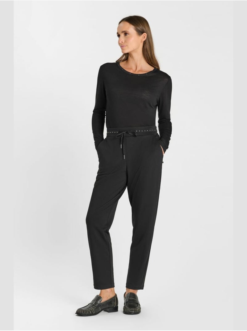 Pantalon raven droite 'le temps des cerises' Noir - Kiabi