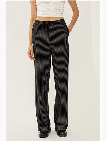 Pantalon rayé à taille élastique hiccup