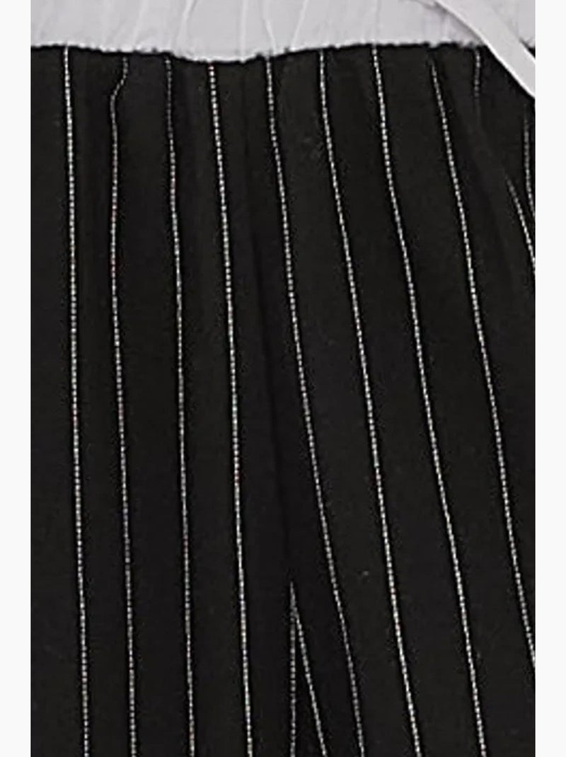 Pantalon rayé à taille élastique hiccup Noir - Kiabi