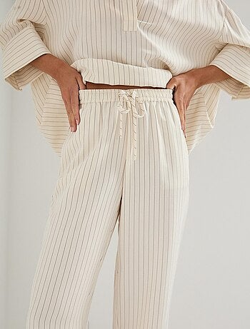 Pantalon rayé avec Lyocell, MO Fashion