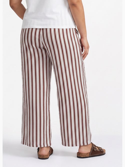 Pantalon rayé ceinturé, fils métallisés - AFIBEL - Kiabi Pantalon rayé ceinturé, fils métallisés - AFIBEL - Kiabi