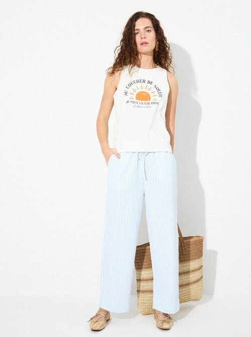 Pantalon rayé MO Fashion - Kiabi