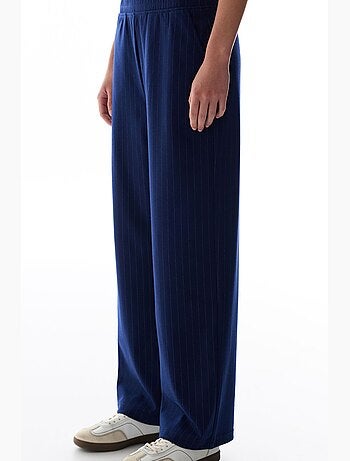 Pantalon rayé taille haute penti