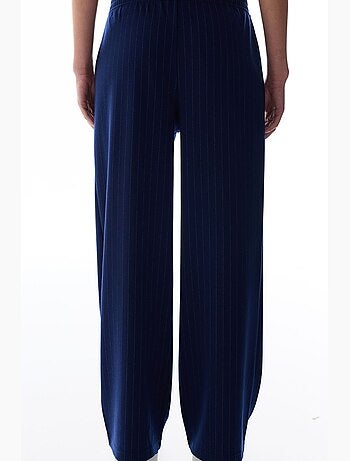 Pantalon rayé taille haute penti