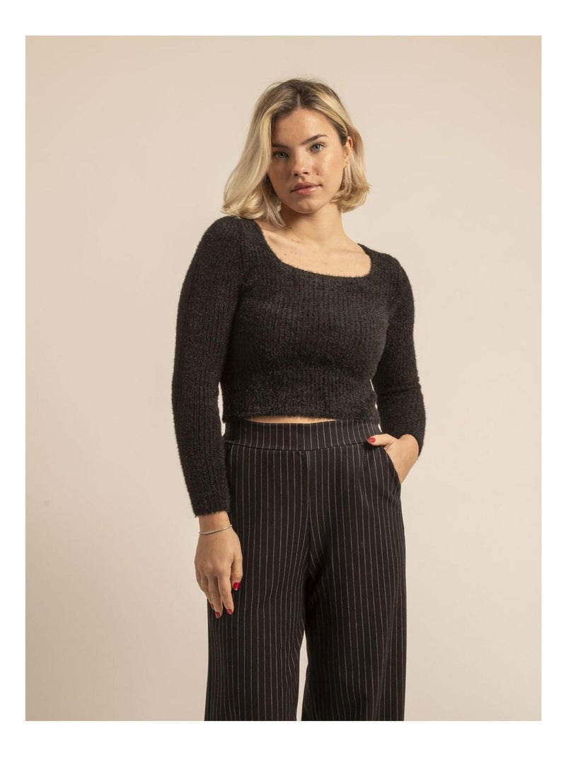 Pantalon rayures ERIMELLE Noir - Kiabi