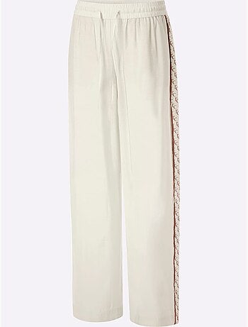 Pantalon Rayures Galon Aux Accents Contrastés - Taille Standard - Helline