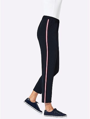 Pantalon Rayures Galon Tendance - Taille Courte - helline