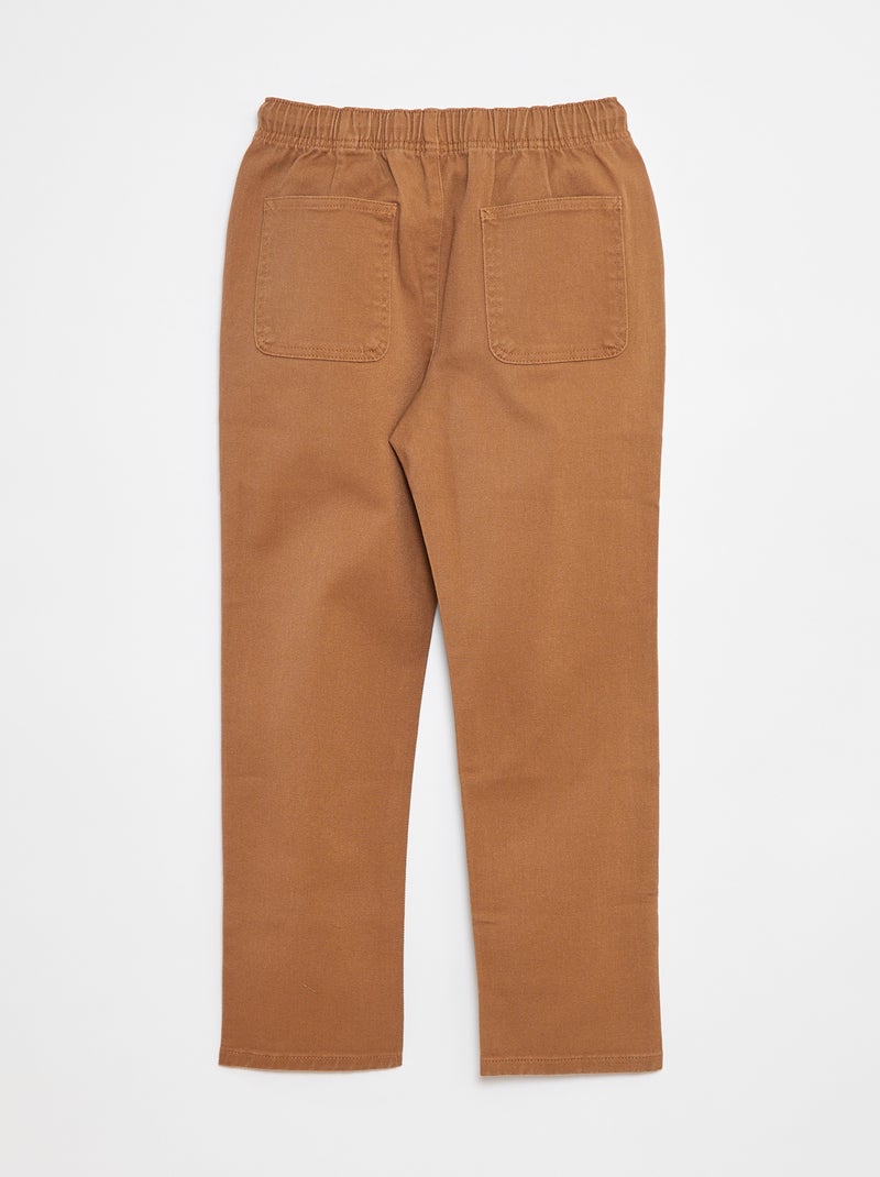 Pantalon regular - Coupe + confortable Beige - Kiabi