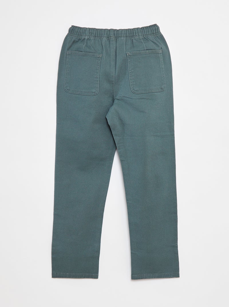 Pantalon regular - Coupe + confortable Vert - Kiabi