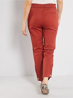 Pantalon regular à taille élastique - Kiabi