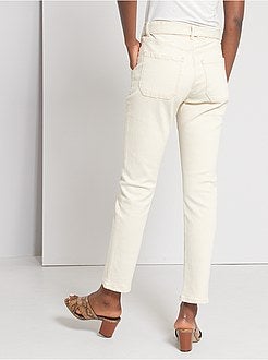 Pantalon regular avec ceinture à nouer - Kiabi