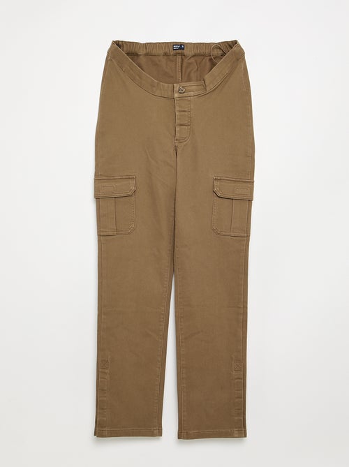 Pantalon regular avec poches à rabat - collection facile à enfiler - Kiabi