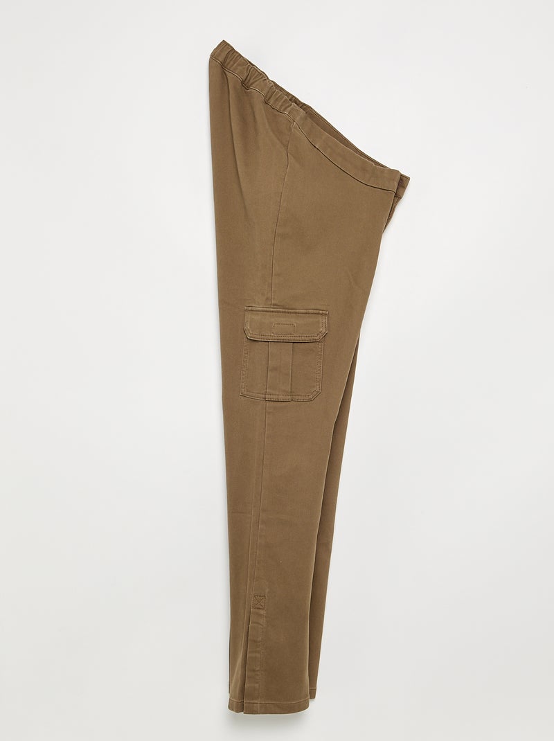 Pantalon regular avec poches à rabat - collection facile à enfiler Marron - Kiabi