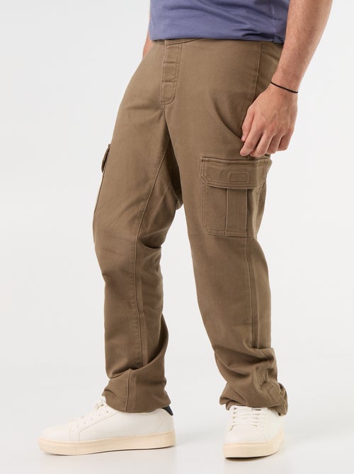 Pantalon regular avec poches à rabat - collection facile à enfiler - Kiabi