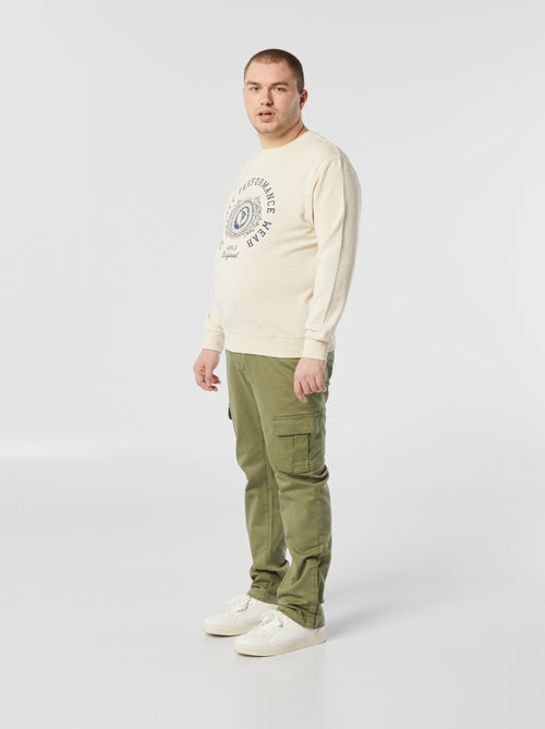 Pantalon regular avec poches à rabat - collection facile à enfiler - Kiabi