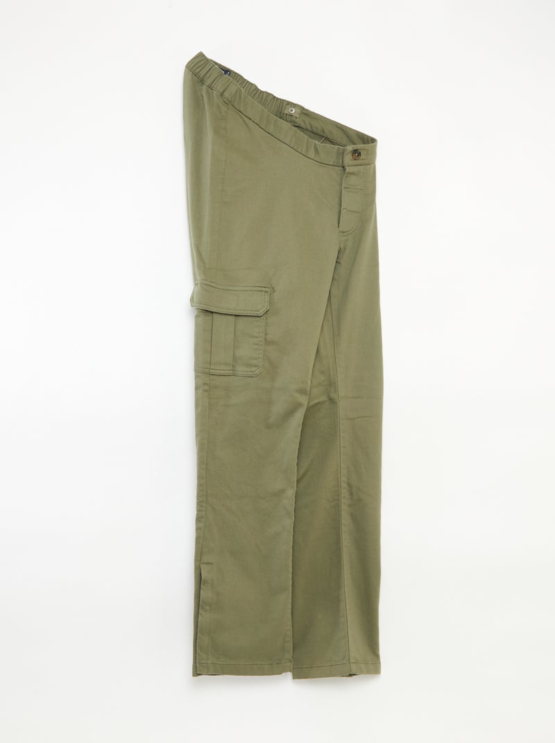 Pantalon regular avec poches à rabat - collection facile à enfiler Vert - Kiabi