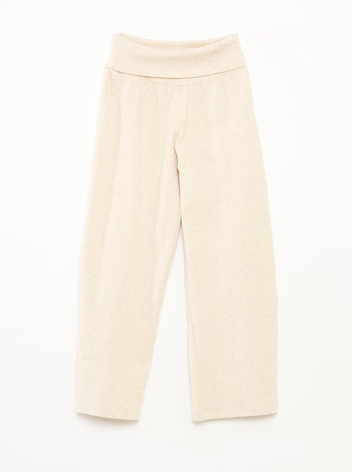 Pantalon regular avec taille élastiquée - Kiabi