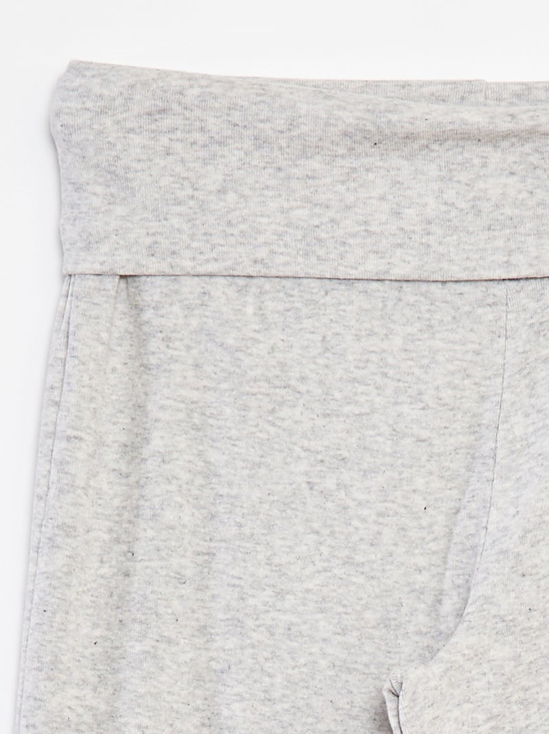 Pantalon regular avec taille élastiquée Gris - Kiabi