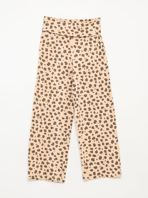 Pantalon regular avec taille élastiquée - Kiabi