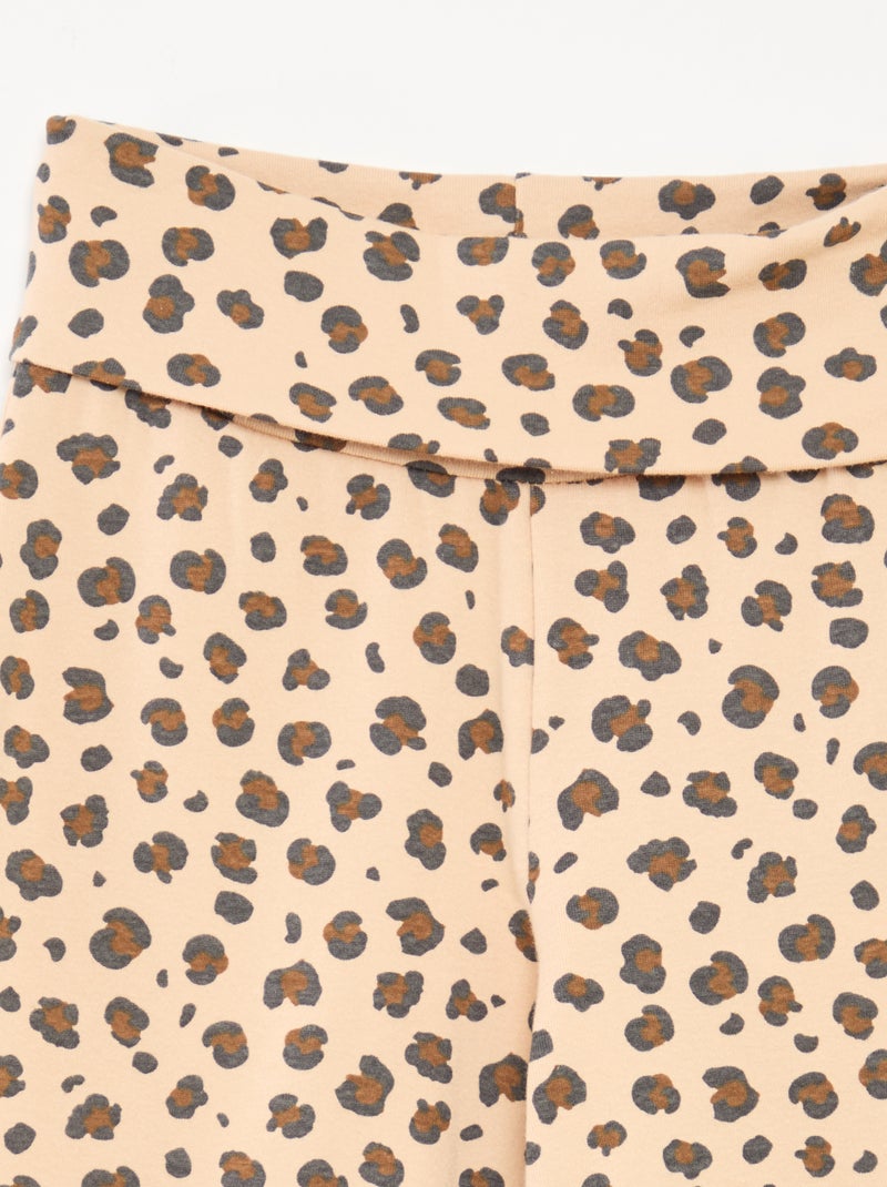 Pantalon regular avec taille élastiquée Léopard - Kiabi