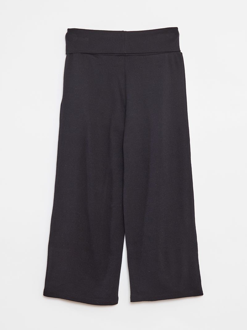 Pantalon regular avec taille élastiquée Noir - Kiabi