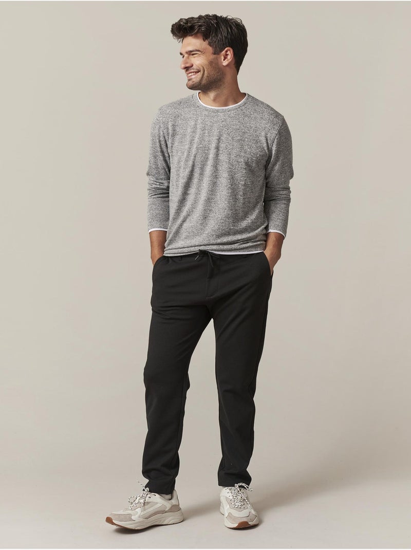 Pantalon regular 'Deeluxe' Noir - Kiabi