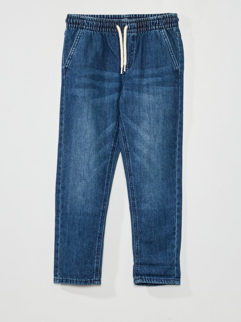 Pantalon regular en denim Bleu - Kiabi