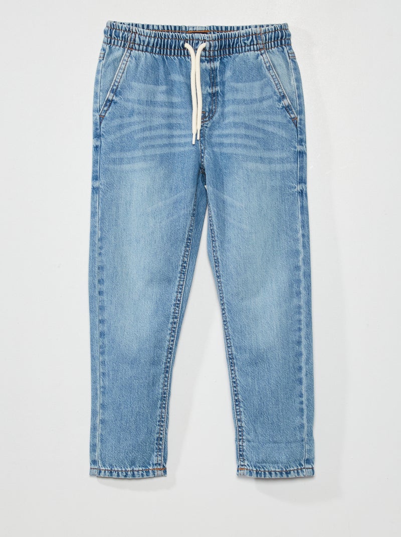 Pantalon regular en denim Bleu - Kiabi