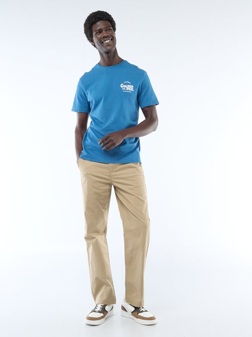 Pantalon regular en twill - Kiabi