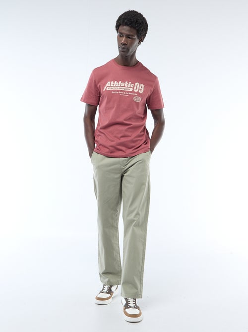 Pantalon regular en twill - Kiabi