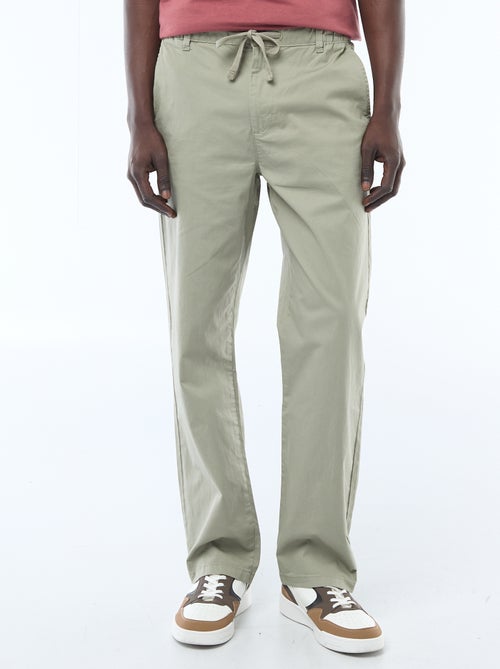 Pantalon regular en twill - Kiabi