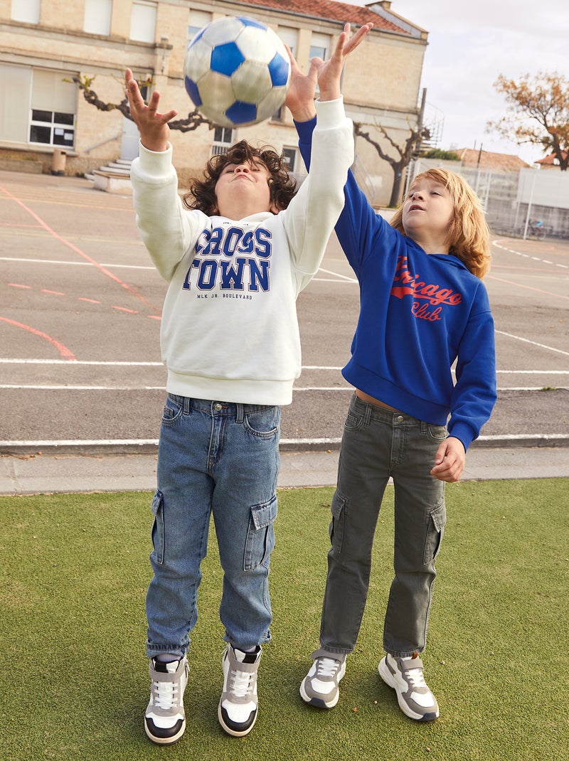 Pantalon regular fit multipoche Bleu - Kiabi