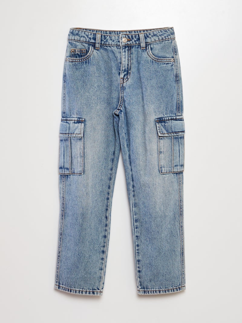 Pantalon regular fit multipoche Bleu - Kiabi