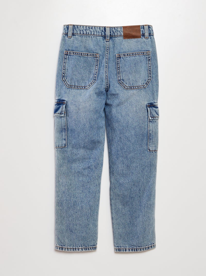 Pantalon regular fit multipoche Bleu - Kiabi