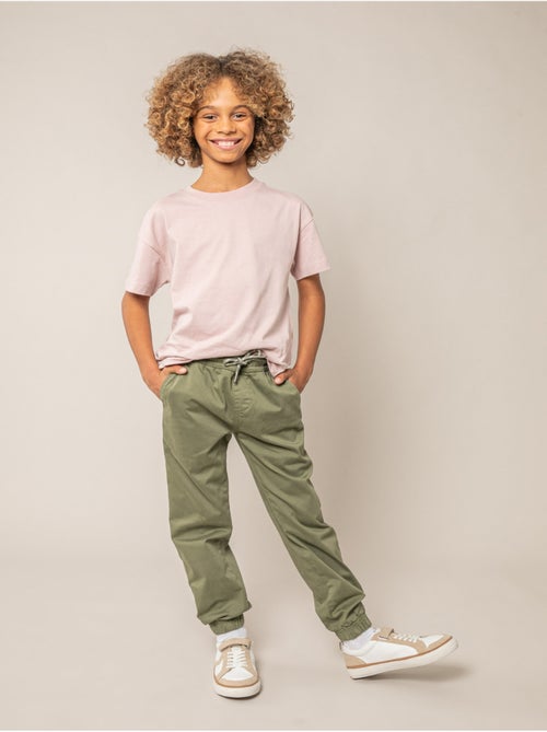 Pantalon régular garçon en coton 'Deeluxe' - Kiabi