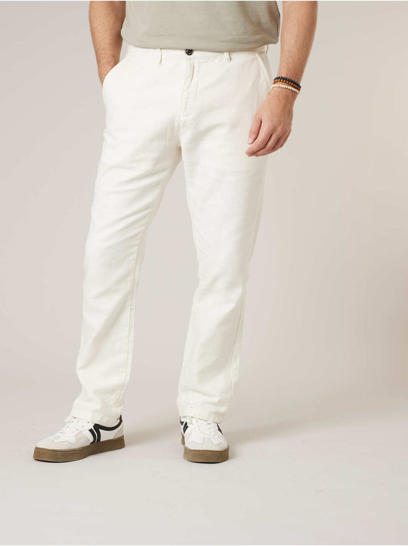 Pantalon régular homme en 100% coton 'Deeluxe' Beige argile - Kiabi