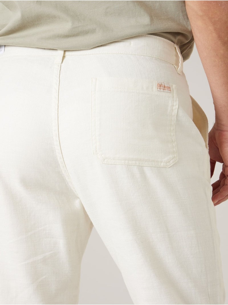 Pantalon régular homme en 100% coton 'Deeluxe' Beige argile - Kiabi