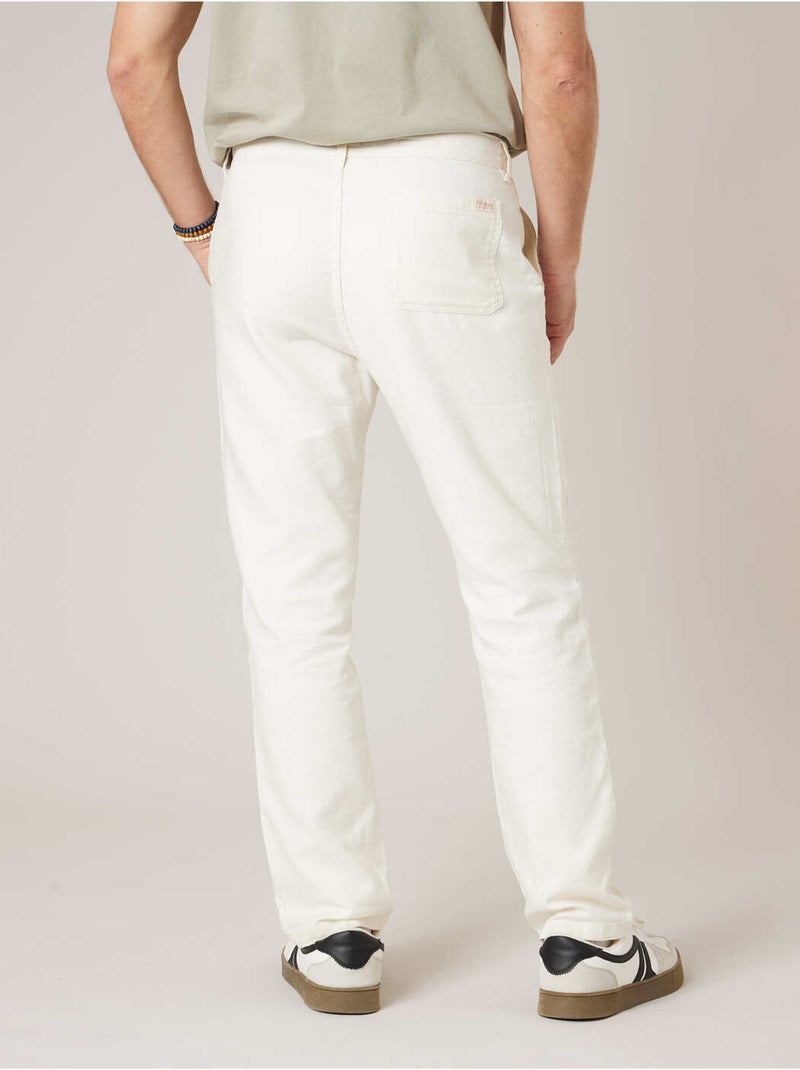 Pantalon régular homme en 100% coton 'Deeluxe' Beige argile - Kiabi