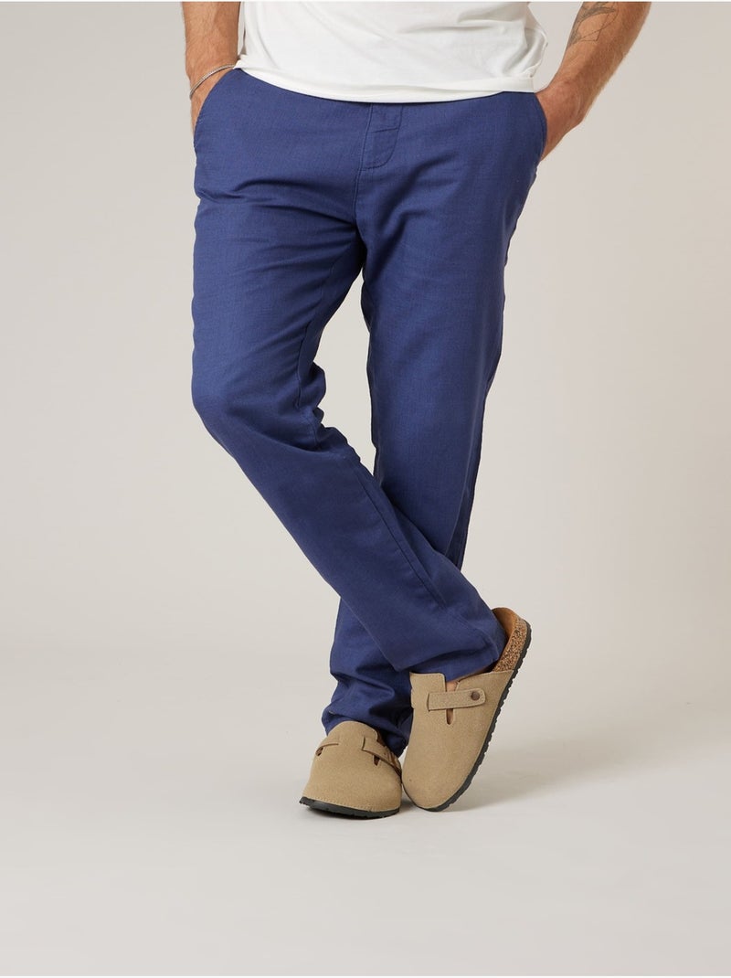 Pantalon régular homme en 100% coton 'Deeluxe' Indigo - Kiabi