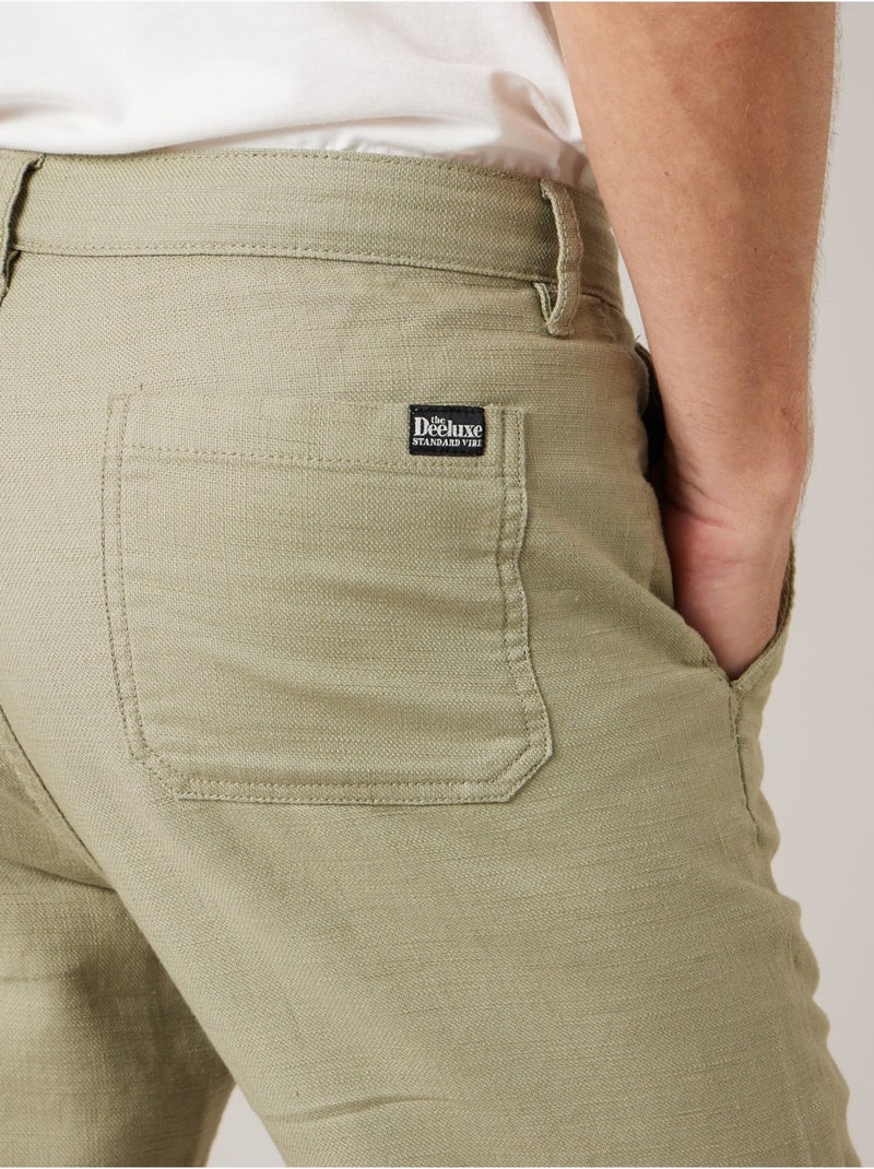 Pantalon régular homme en 100% coton 'Deeluxe' Vert clair - Kiabi