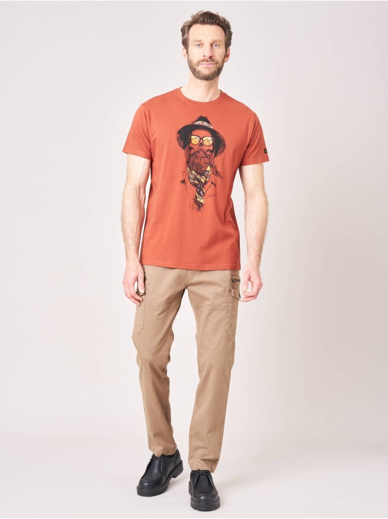 Pantalon regular homme en coton 'Deeluxe' Taupe - Kiabi