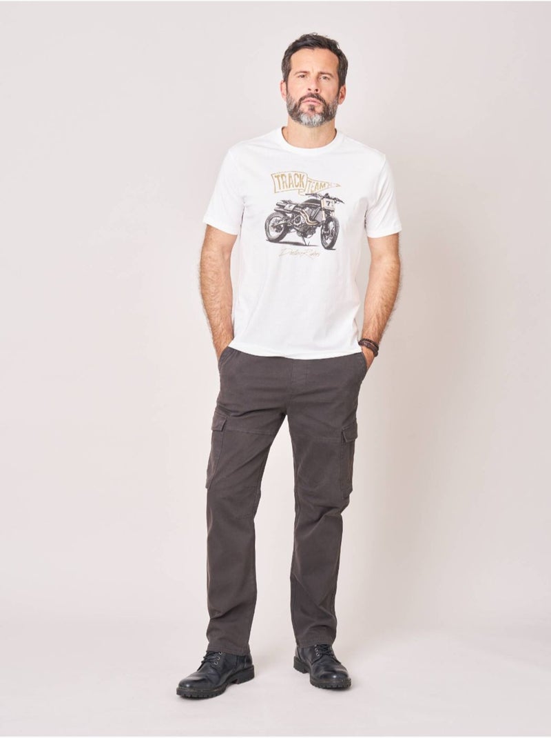 Pantalon regular homme twill 'deeluxe' gris anthracite - Kiabi