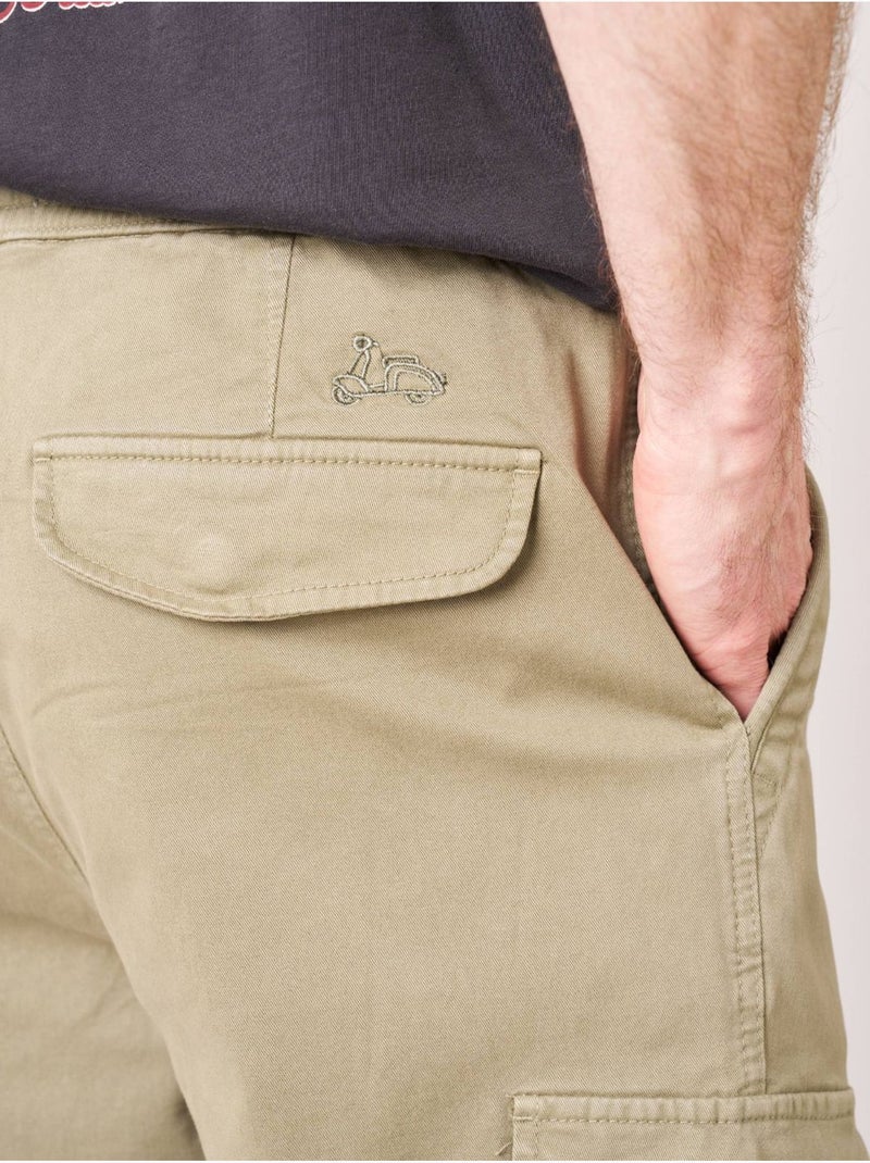 Pantalon regular homme twill 'deeluxe' Vert kaki clair - Kiabi