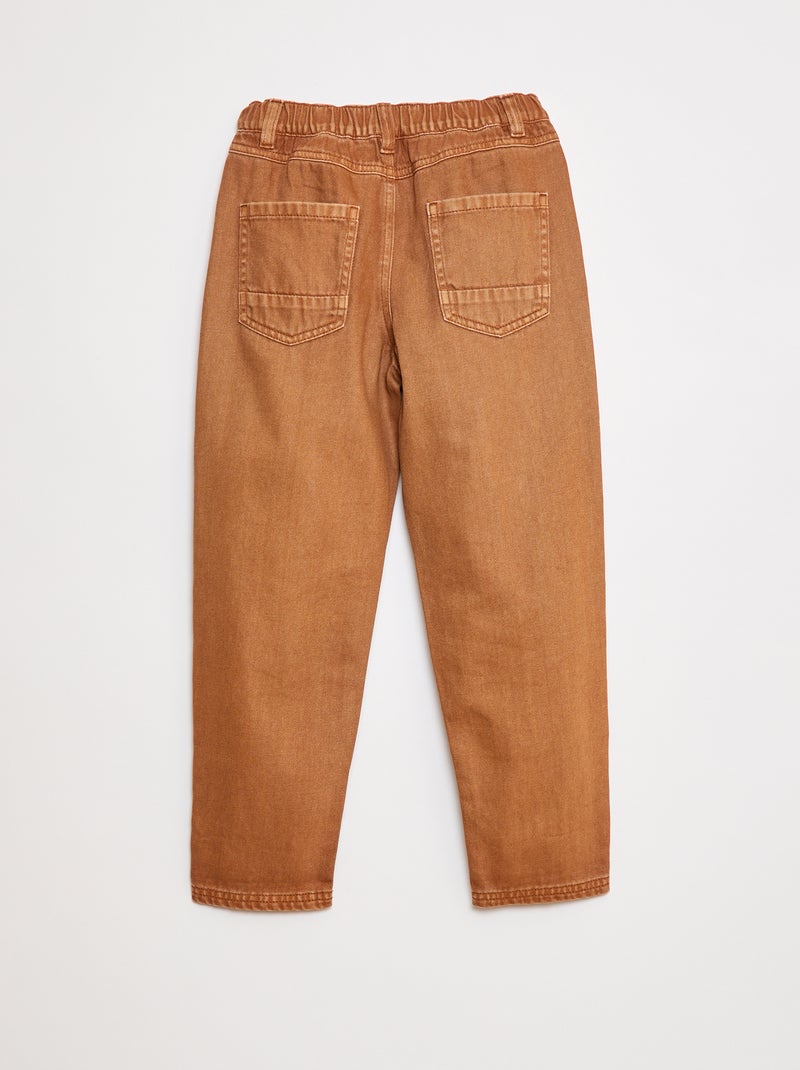 Pantalon regular Marron - Kiabi