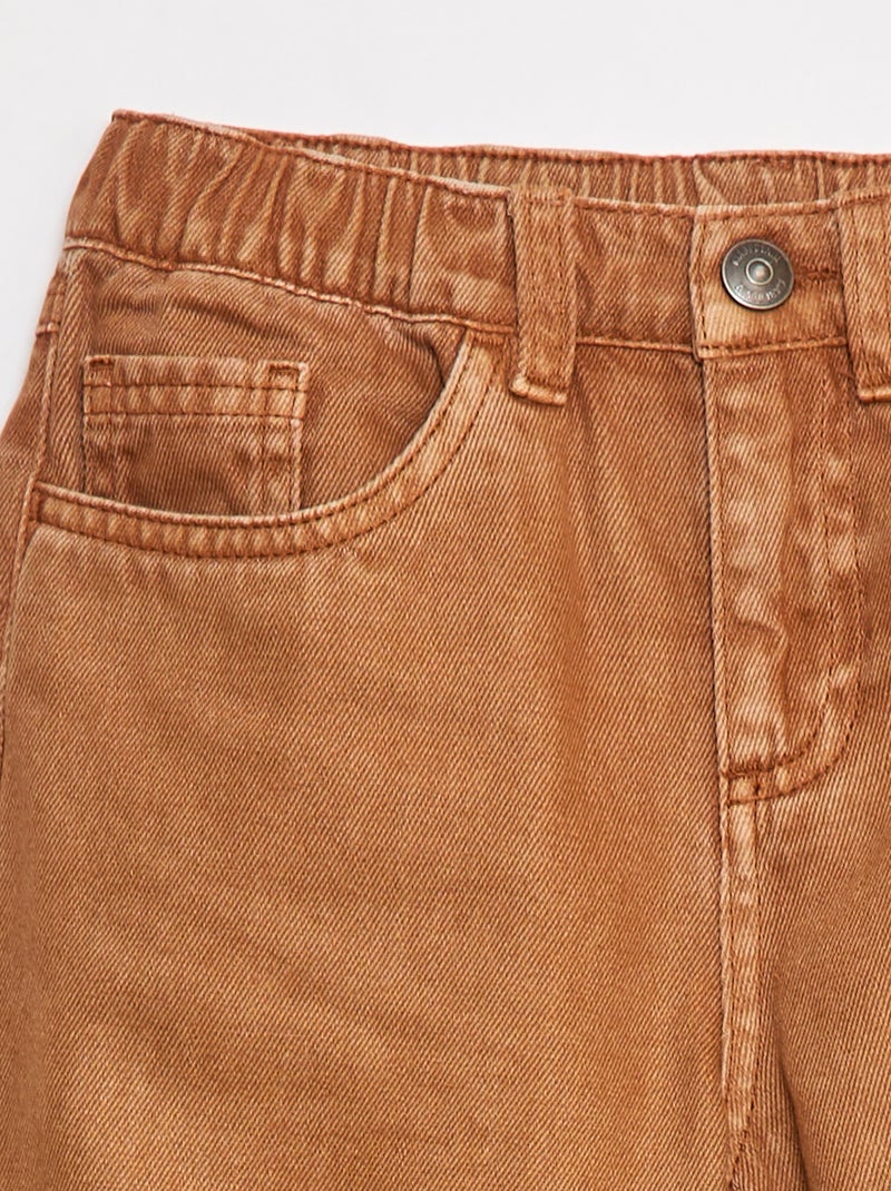 Pantalon regular Marron - Kiabi