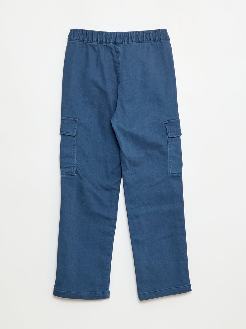 Pantalon regular multipoche Bleu - Kiabi