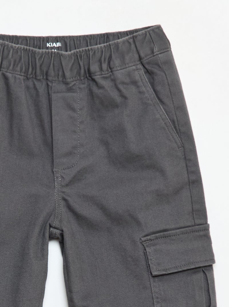 Pantalon regular multipoche Gris - Kiabi