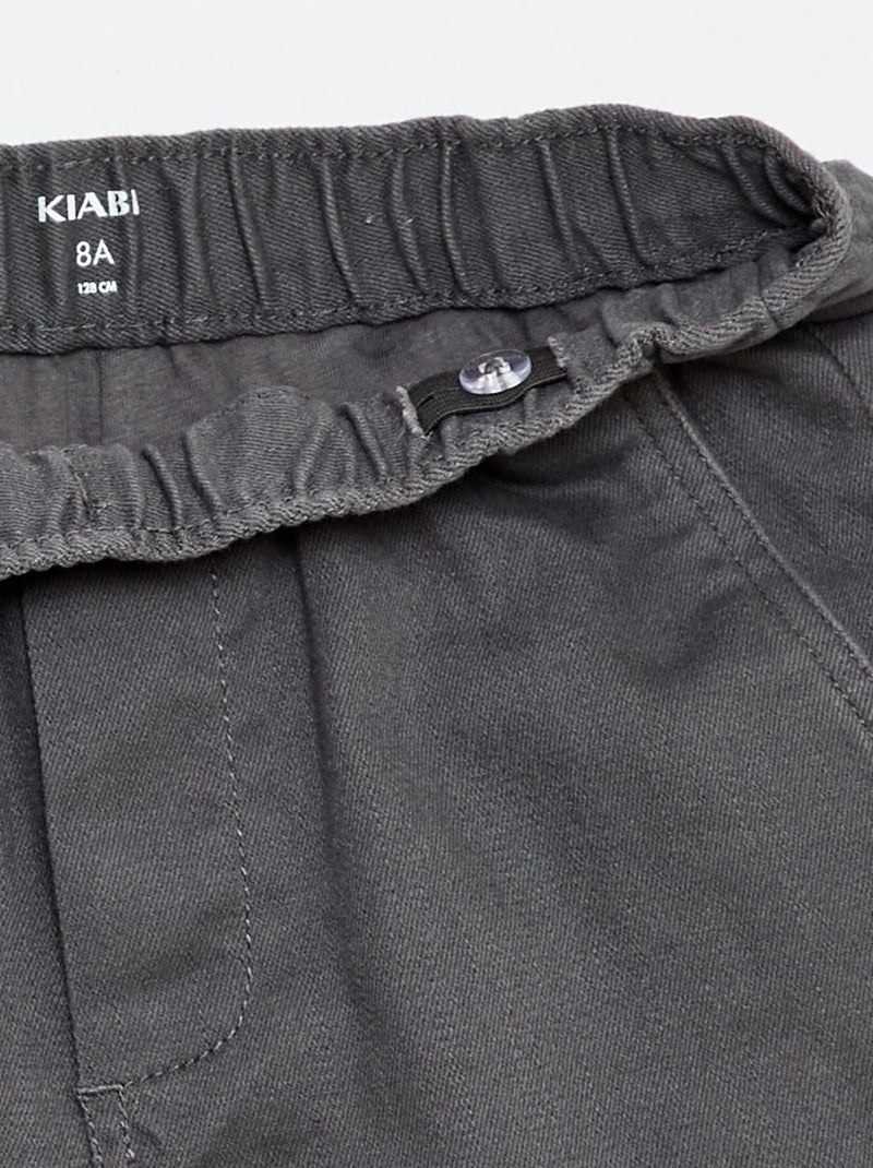 Pantalon regular multipoche Gris - Kiabi