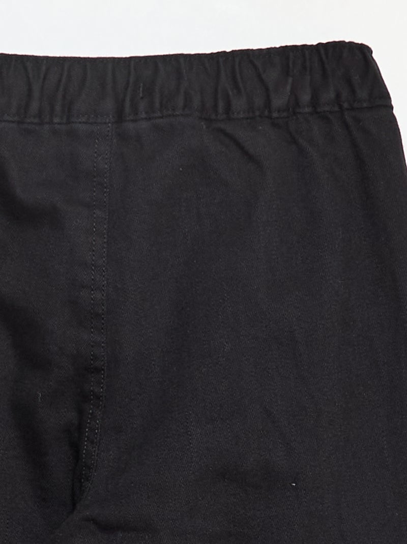 Pantalon regular multipoche Noir - Kiabi