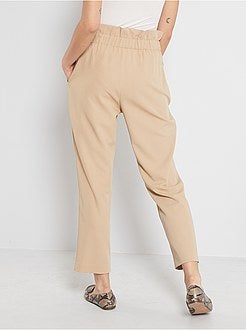 Pantalon regular taille haute - Kiabi